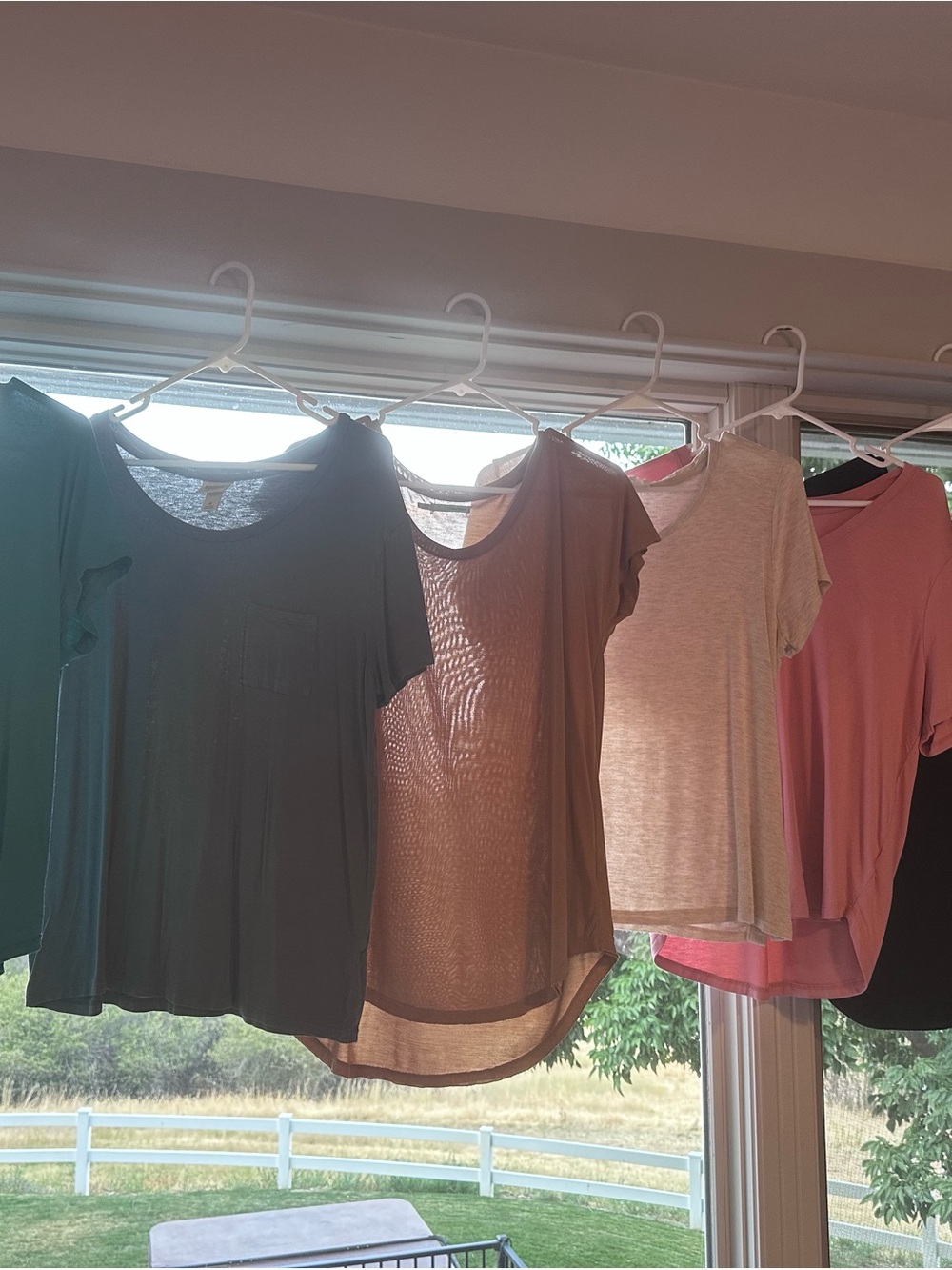 Women’s Short Sleeve Scoop Neck Tee - Pink, Beige, Olive, Black